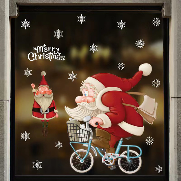 Merry Christmas サンタクロース モザイクタイル壁飾り レンガ風タイル （サンタクロース）クリスマス雑貨 クリスマス飾り