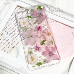 ガーベラ 押し花スマホケース 押し花iPhoneケース 押し花ケース iPhone