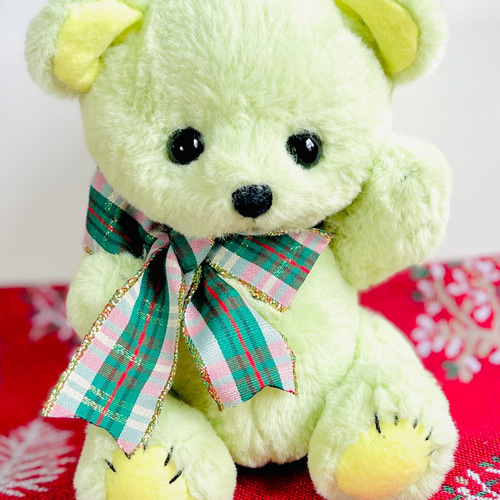 愛恋虹の『Baby bear』黄緑色のくまちゃん‍❄️ ぬいぐるみ 愛恋