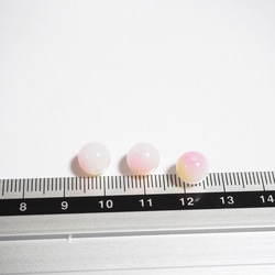 40個 白玉ビーズ 8mm イエロー×ピンク/グラデーション ホワイトジェイド アクセサリーパーツ 【A273】 3枚目の画像
