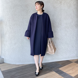 上品パールが華やか♪大人の高見えすっきりワンピース 【L】フォーマル 卒業式 入学式 KMC-510 172483 4枚目の画像