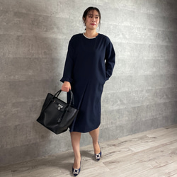 上品パールが華やか♪大人の高見えすっきりワンピース 【L】フォーマル 卒業式 入学式 KMC-510 172483 2枚目の画像