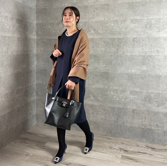 上品パールが華やか♪大人の高見えすっきりワンピース 【L】フォーマル 卒業式 入学式 KMC-510 172483 11枚目の画像