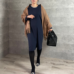 上品パールが華やか♪大人の高見えすっきりワンピース 【L】フォーマル 卒業式 入学式 KMC-510 172483 6枚目の画像