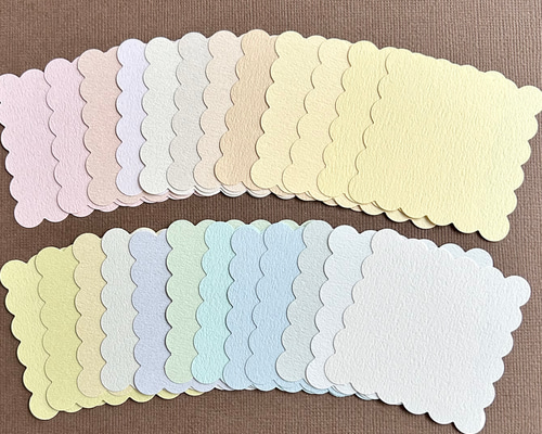 クラフトパンチのカード24枚(5.7cm)〜くすみカラーランダム コメント