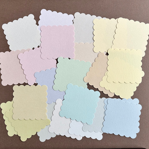 クラフトパンチのカード24枚(5.7cm)〜くすみカラーランダム コメント