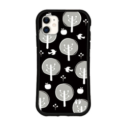 北欧 名入れ スマホケース iPhone16 15 14 13 pro SE 送料無料 iface型 カバー りんご 木 11枚目の画像