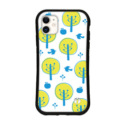 北欧 名入れ スマホケース iPhone16 15 14 13 pro SE 送料無料 iface型 カバー りんご 木 7枚目の画像