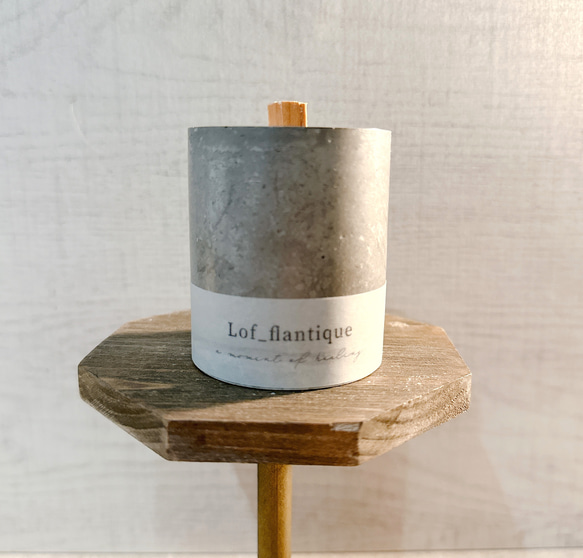 Concrete candle(コンクリートキャンドル)２つ&トレー付き 送料無料 2枚目の画像