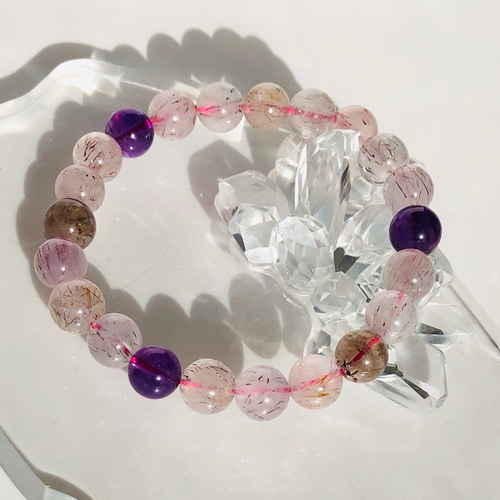 エネルギーを高め」スーパーセブン☆7種類の鉱物が内包された天然水晶