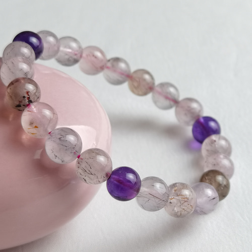 エネルギーを高め」スーパーセブン☆7種類の鉱物が内包された天然水晶