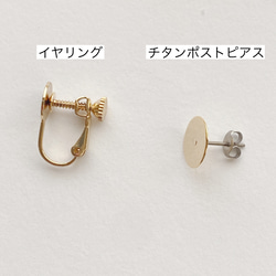 [天然寶石與珍珠的混合花束/耳環] 蛋白石 第2張的照片