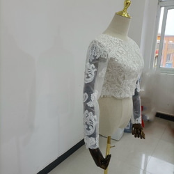 美品！ ウエディングドレス ボレロ トップス　繊細レース 花嫁/ブライズメイド/結婚式/披露宴/ 3枚目の画像