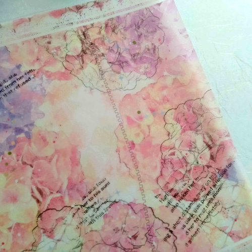 姫⭐︎花 ページ 再販】紫陽花【トレーシングペーパー A4】 デザインペーパー 花