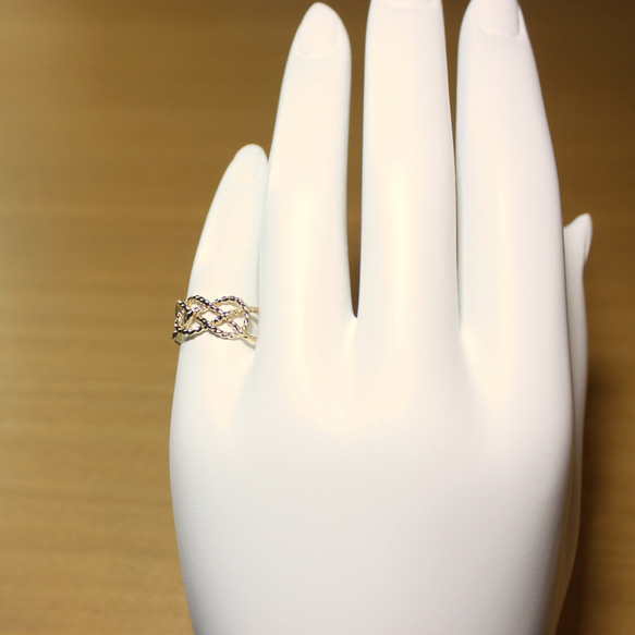 14kgf＊あわじ結び＊リング＊極【金】Awaji knot gold ring 4枚目の画像