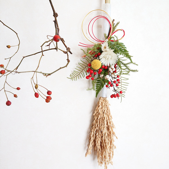 2026年迎春 いわみの注連縄正月飾り穂付きしめ縄 50㎝ 2026 迎春】