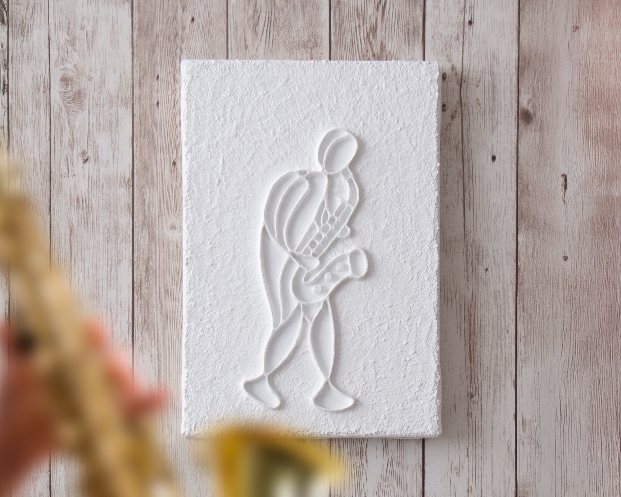 [送料無料]「サックス・プレイヤー」＊Canvas sculpture＊