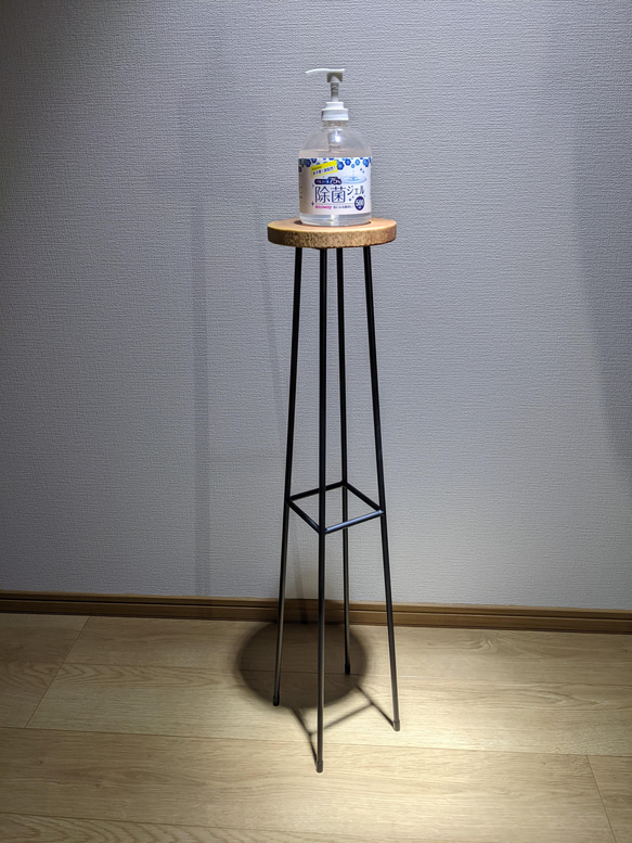 【数量限定】シンプルなアルコールスタンド【Lサイズ】　アイアンシェルフ　植物棚　花台　サイドテーブル 2枚目の画像