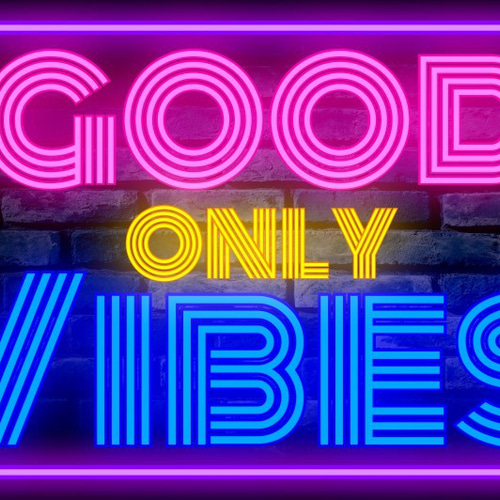 グッド ONLY バイブス アメリカン サイン 看板 置物 雑貨 ライトBOX グッド ONLY バイブス 気分最高 アメリカン雑貨 ミニチュア サイン