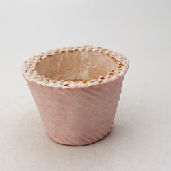 陶器製（２号ポット相当） #多肉植物 の欲しがる 植木鉢  AASc-ピンク5460 1枚目の画像