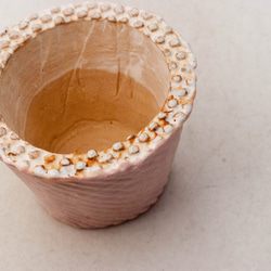 陶器製（２号ポット相当） #多肉植物 の欲しがる 植木鉢  AASc-ピンク5460 2枚目の画像