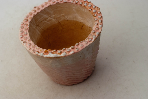 陶器製（2.5号ポット相当） #多肉植物 の欲しがる 植木鉢  SMSc-ピンク5506 2枚目の画像