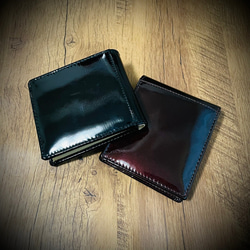 【色: グリーン】[NUBILY] 二つ折り財布 メンズ 牛革 カード10枚収納