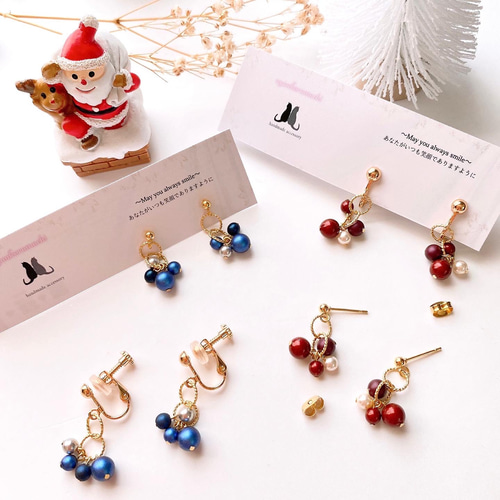 クリスマス オーナメント風 アクセサリー ピアス/イヤリング/マスク