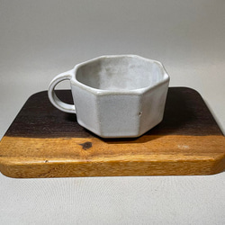 八角形のティーカップ（茶） 5枚目の画像