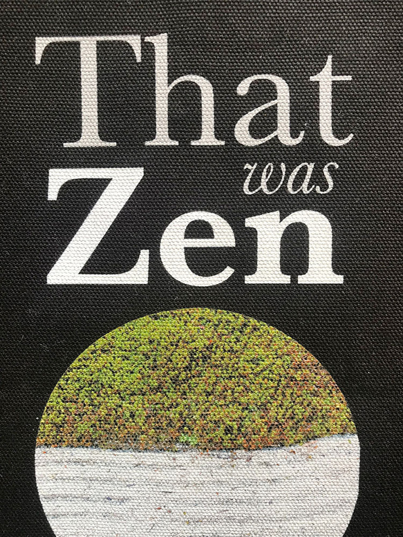 『That Was Zen』デザイントートバッグ（Lサイズ、ブラック） 5枚目の画像
