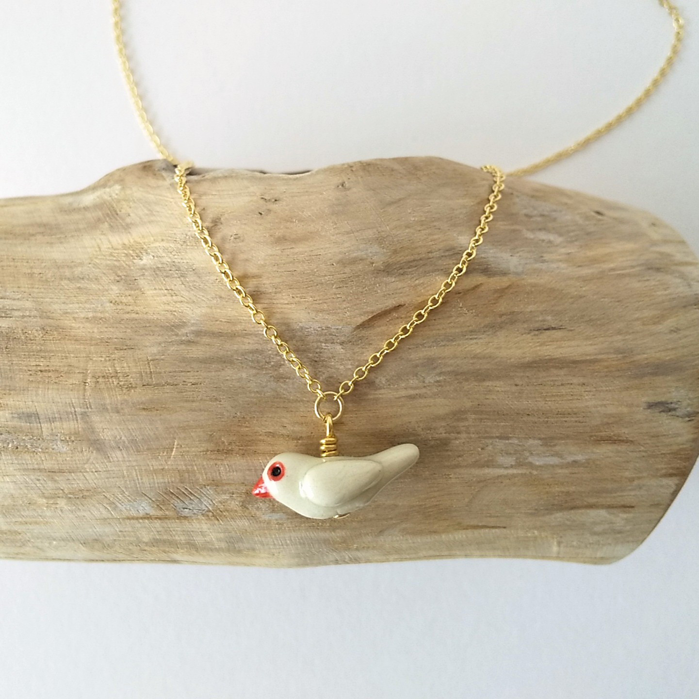 白文鳥のネックレス
