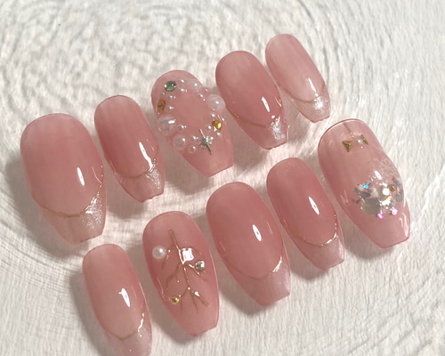 【016】ネイルチップ シンプルネイル ミラーネイル 9e80874a3bdfffd32e822eddab7a0f
