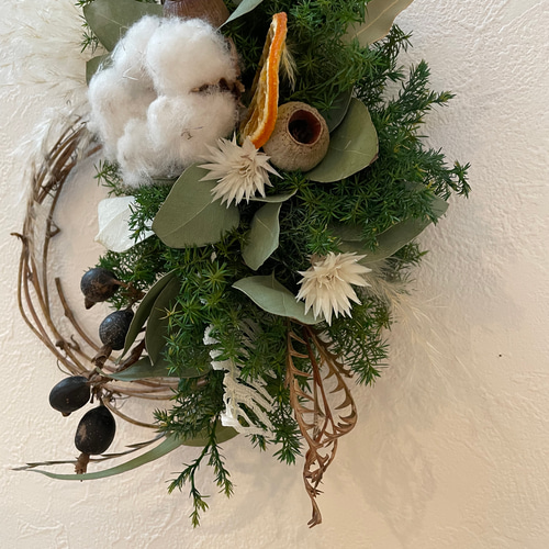 雲竜柳のリース ドライフラワー flower colore 通販 15062786｜Creema