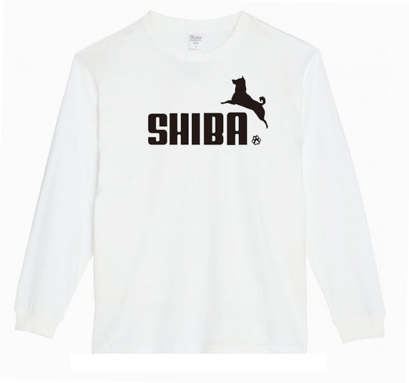 【XS～3XL】5.6ozシバ柴犬ロングTシャツパロディおもしろうけるネタ面白いロンTプレゼント送料無料・新品 1枚目の画像