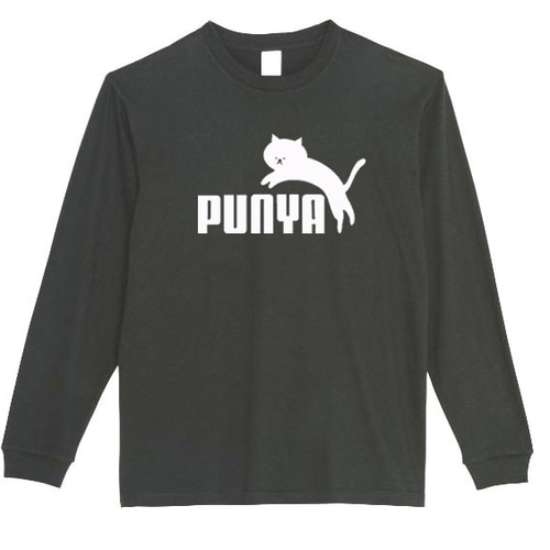 XS～3XL】5.6ozプーニャ猫ロングTシャツパロディおもしろうけるネタ
