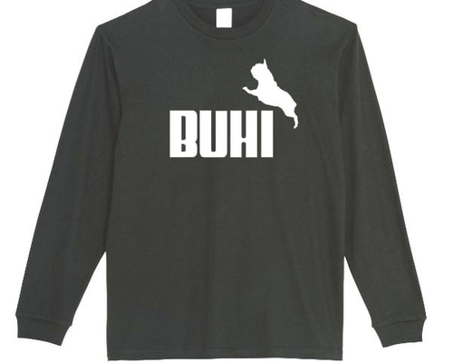XS～3XL】5.6ozフレンチブルドッグ犬ロングTシャツパロディ