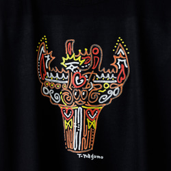 ［旅する縄文］Tシャツ 十日町土器03（ブラック） 2枚目の画像