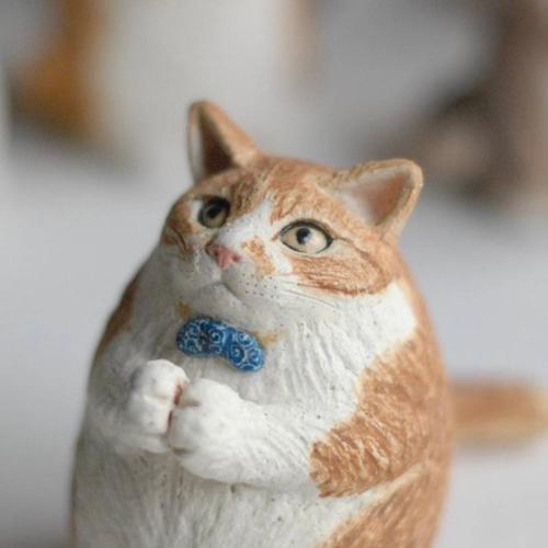 セミオーダー制作 愛猫『でぶにゃ』 招き猫 陶工房 海 今井香苗