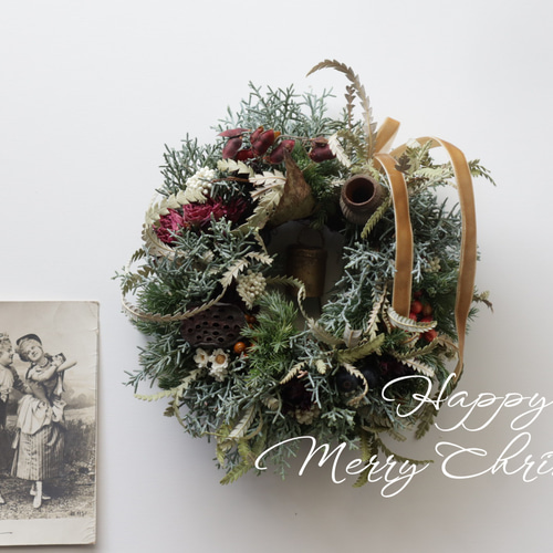 大人のクリスマスリース】ドライフラワー リース クリスマス 冬