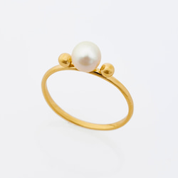 Center Pearl Ring (gold) 1枚目の画像