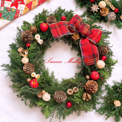 再販13】クリスマスリース 静かな森の三日月リース リース soerari