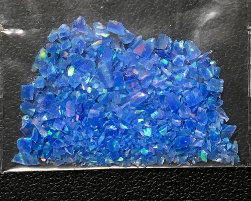 人工オパール》(ネオンオパール) 原石 ブルー/オレンジ斑 1.0g ④