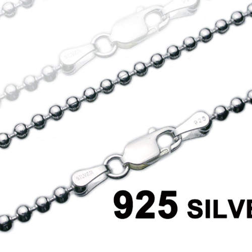 ボールチェーン ネックレス 2mm 45cm シルバー925 チェーン bc200