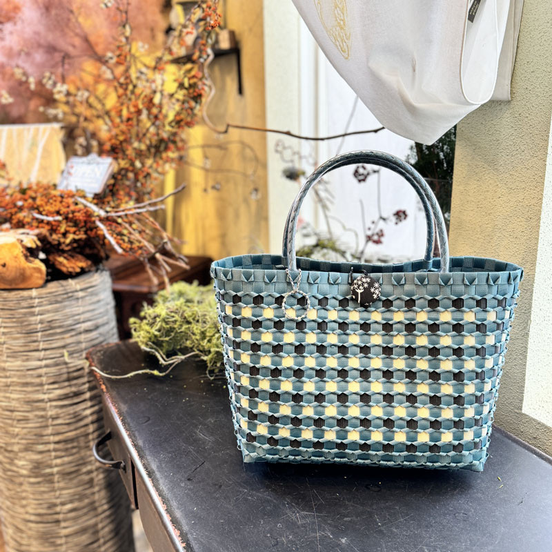 【受注制作】--- MARCHE BAG ---　[ blue / Size L ]