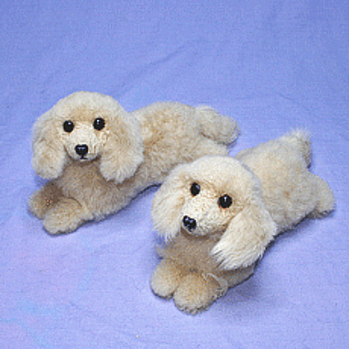 犬の日 2023 ダックス這型(ベージュ色系)リアルファーの