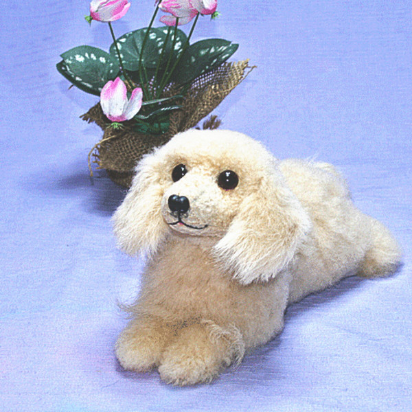 犬の日 2023 ダックス這型(ベージュ色系)リアルファーのぬいぐるみ■お作りしてお届け　犬の日2023