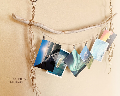 NO.373『流木ハンガー・マクラメフォトフレーム』 NO.373『流木