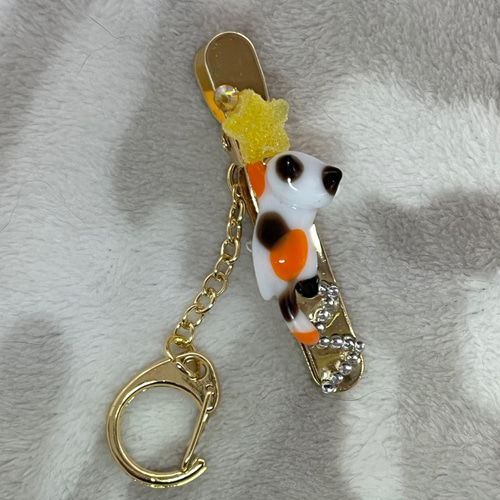 ちびねこキークリップ】鍵 紛失防止 かばん 猫 ねこ プレゼント  