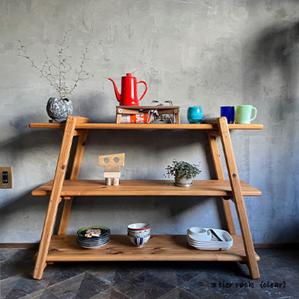 組立式3段棚】 100×29cm 展示ラック 植物 アウトドア イベント サイズ