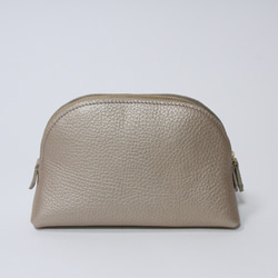 ポーチM トリヨンクレマンス　シャンパンゴールド×ブルー 3枚目の画像